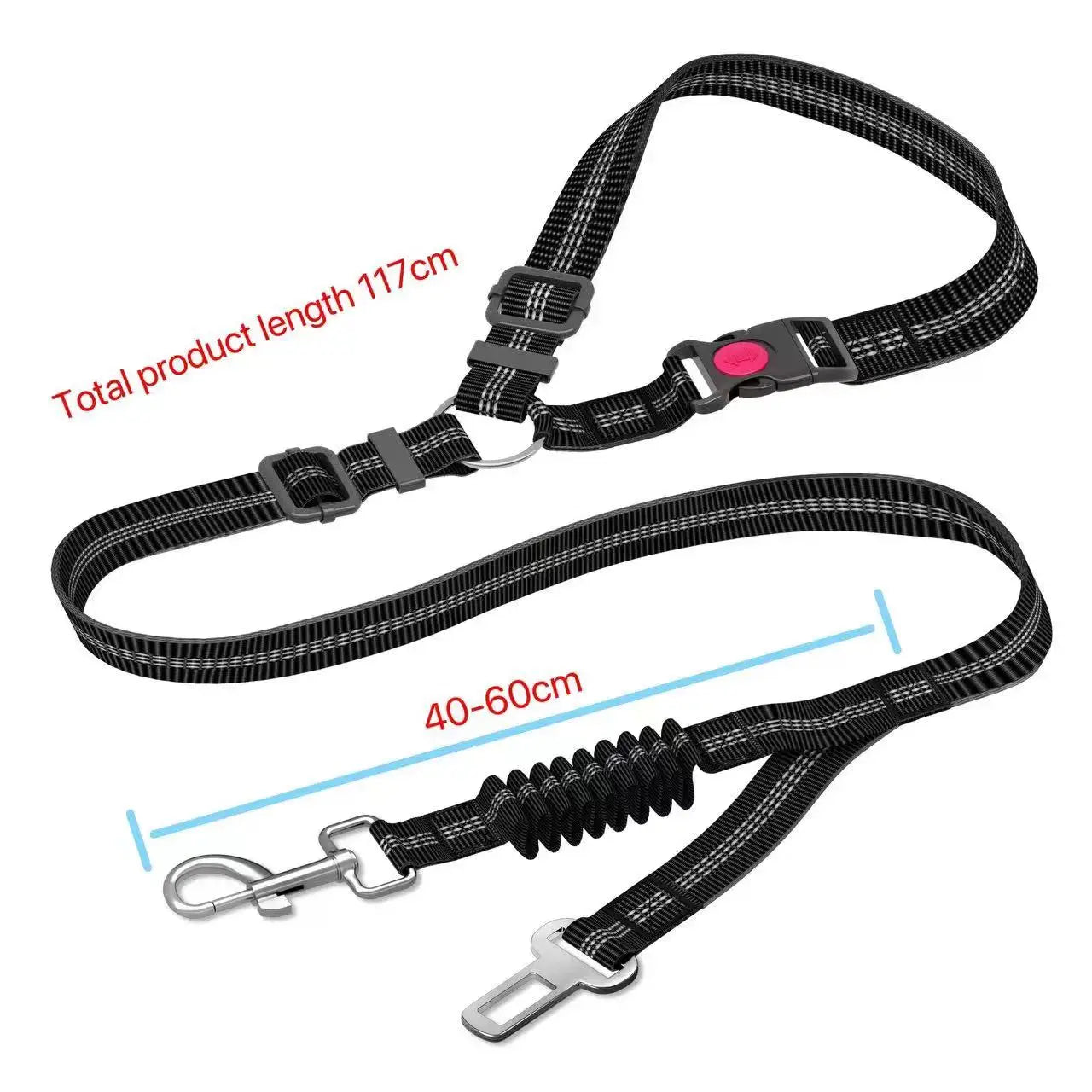 Adjustable Heavy Duty Dog Car Seat Belt - Nylon