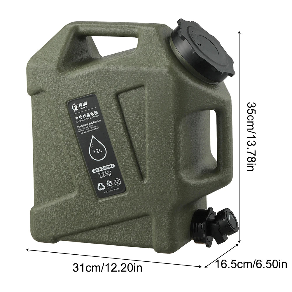 12L Outdoor Water jerry Container with Faucet