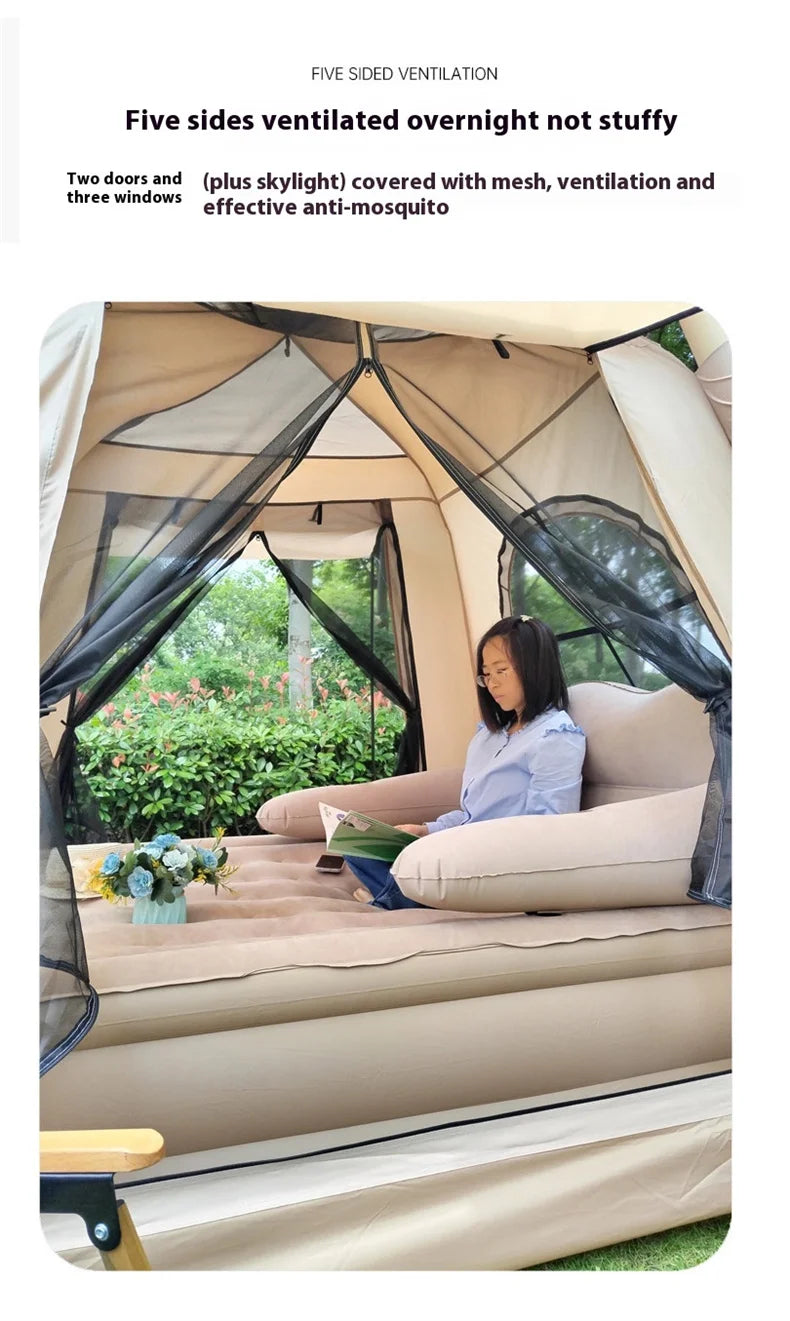 Large Camping Air Tent, inflatable One-touch Outdoor Tent