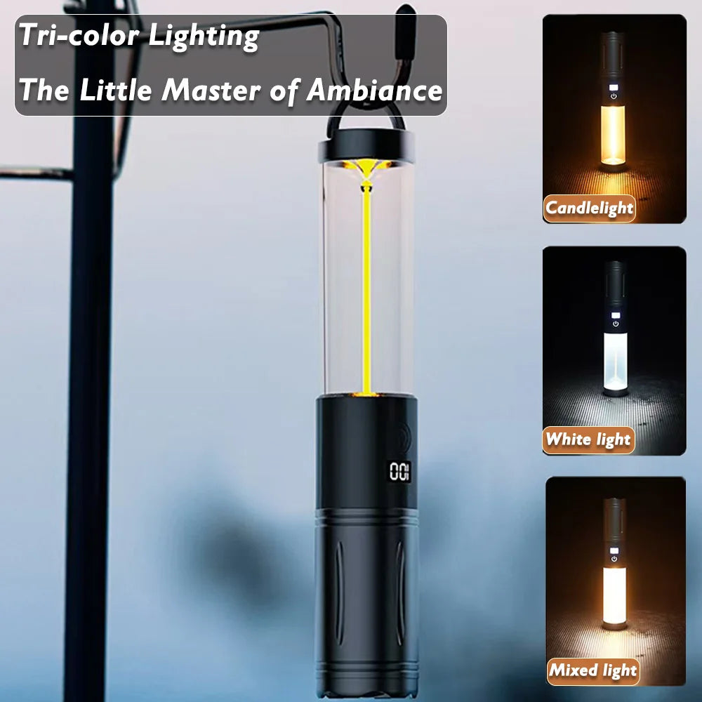 Rechargeable Outdoor Portable Hiking Camping Fishing Flashlight - Telescopic
