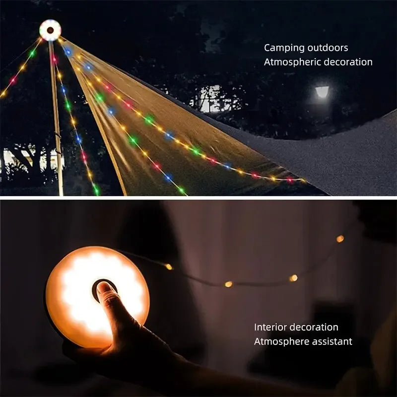 4 in 1 Camping String lights....... USB, Rechargeable Outdoor LED Flashlight