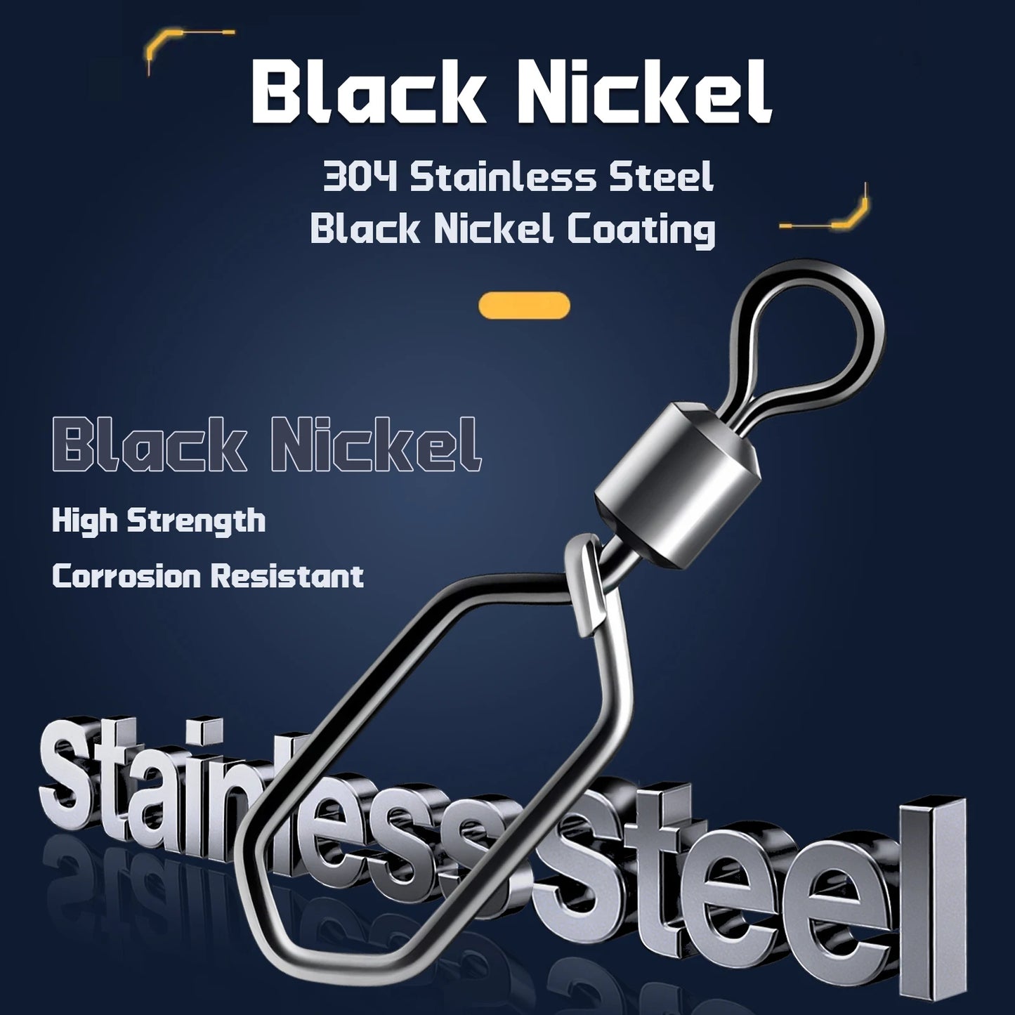 Snap Stainless Steel Fishing Rolling Barrel Swivels