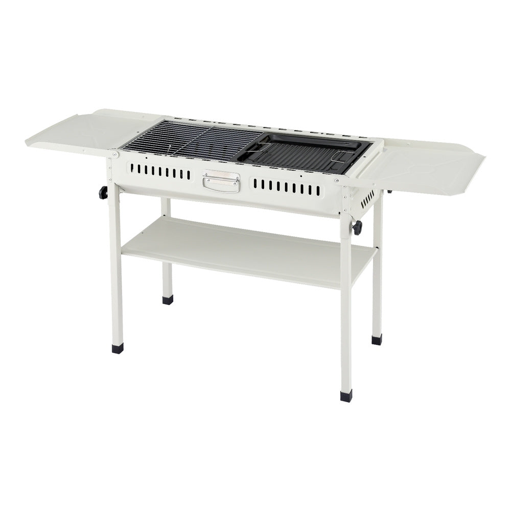 Grillz Portable BBQ Grill w/ Stainless Steel Racks & Pans for Outdoor
