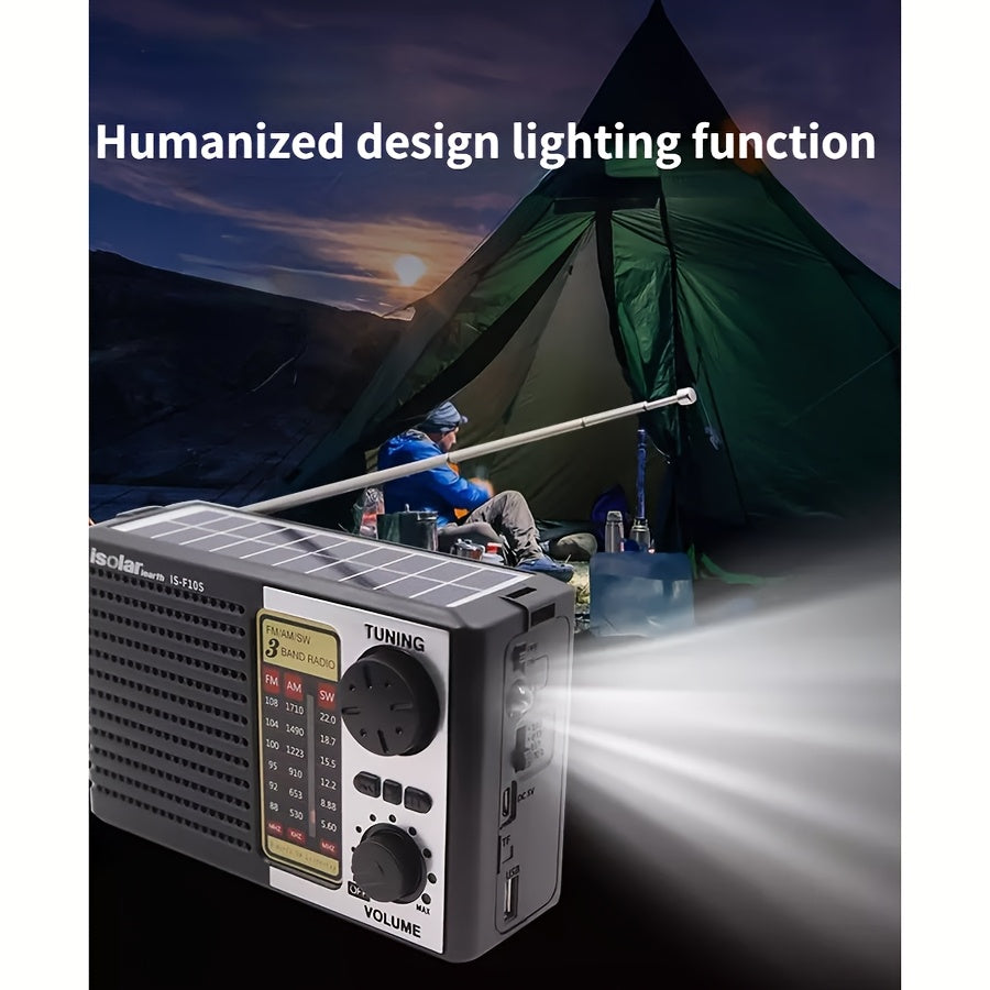 Portable Solar Radio | Digital Speaker MP3 Player | | Flashlight, Emergency Radio