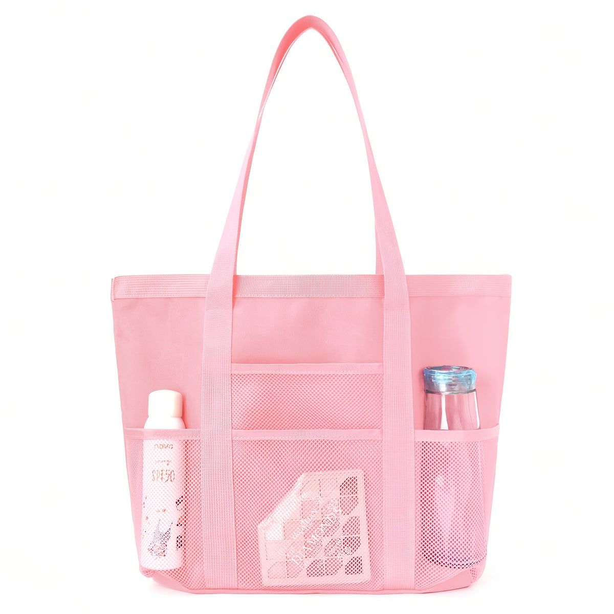 Large Beach Tote Bag - Foldable with Open Top & Side Compartments. Super Cute!!