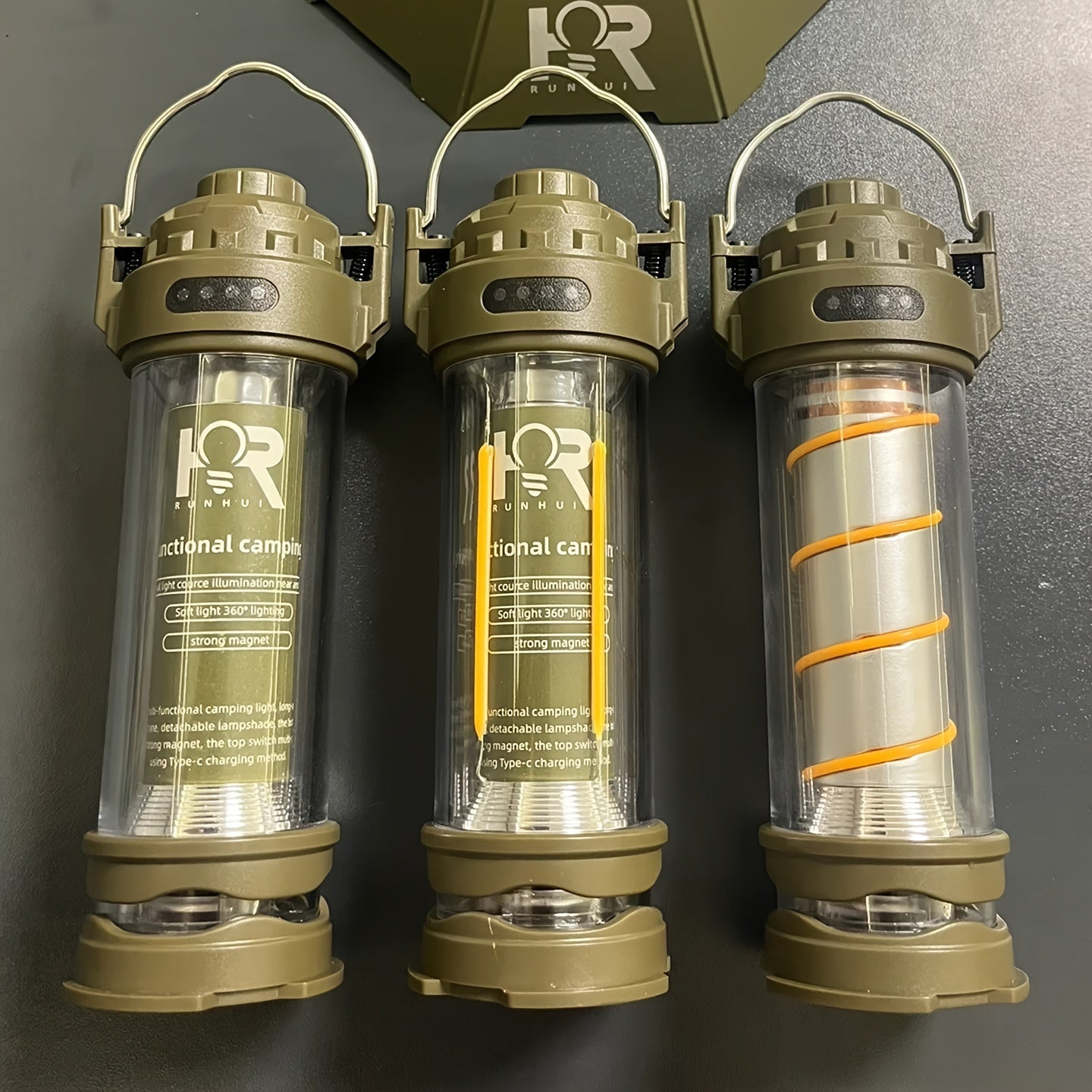 Durable LED Camping Lantern with Touch Sensor - Rechargeable