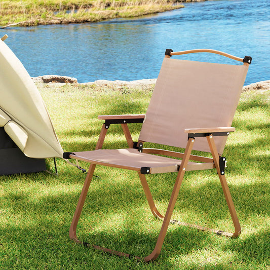 Steel Outdoor Folding Chair with 900D Oxford Fabric & Sturdy Alloy Frame - Lightweight!