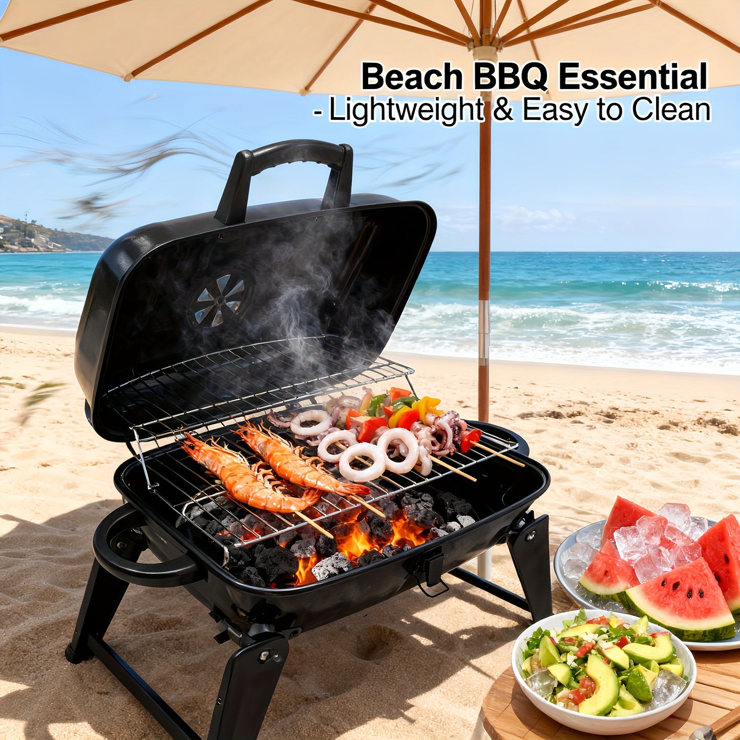 Compact Portable Charcoal BBQ Grill