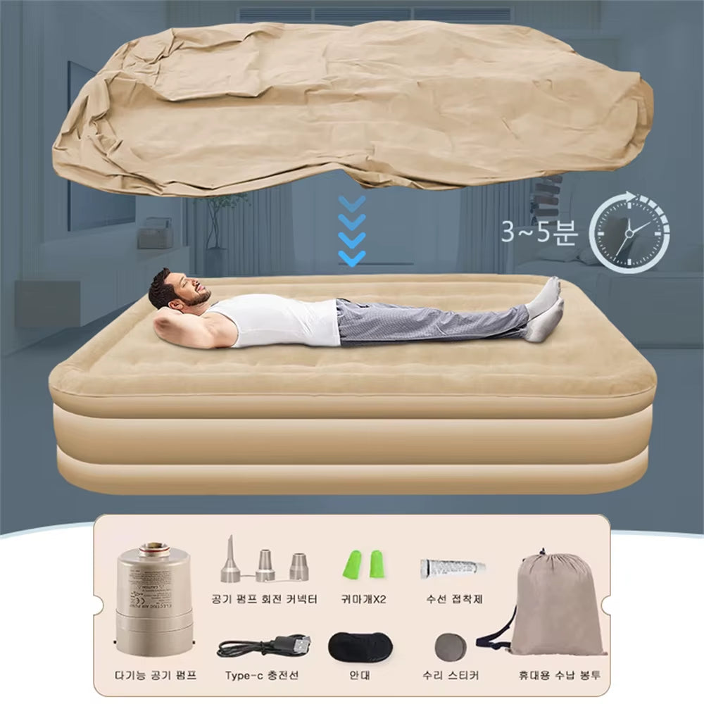 Camping Inflatable Mattress Built-In Pump Thicken Mat for Tent Bed Sleeping Pad Picnic Blanket Travel Air Mat Camping Equipment