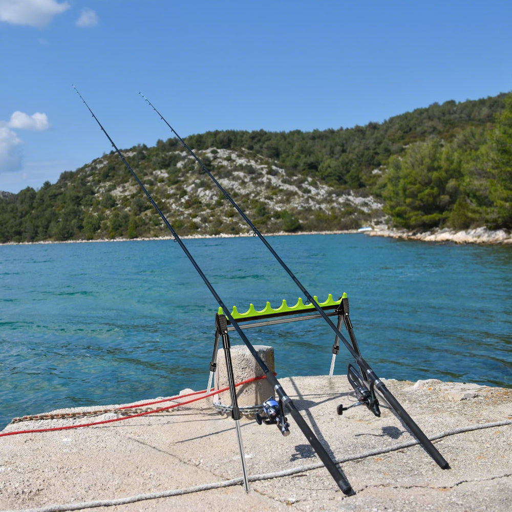 Heavy-Duty Adjustable 8-Hole Fishing Rod Holder