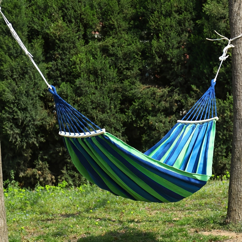 Double Hammock, Portable with Canvas Storage Bag.