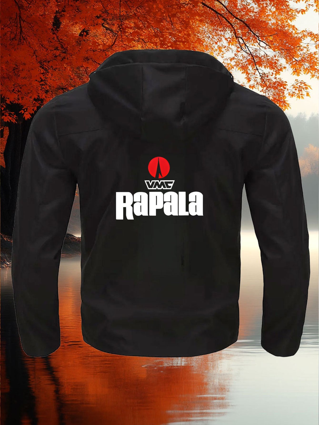 Men'S Rapala & VMC Logo All-Season Full-Zip Hooded Fishing Jacket