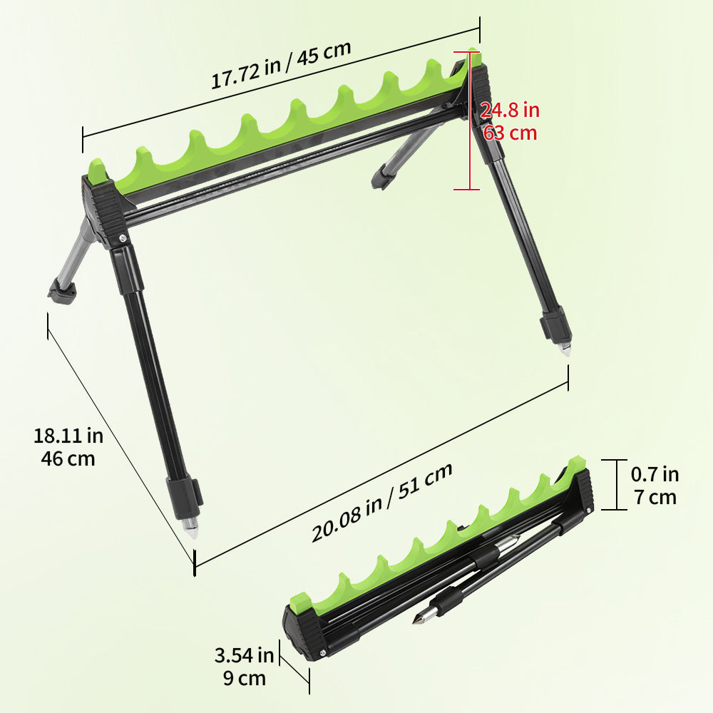 Heavy-Duty Adjustable 8-Hole Fishing Rod Holder