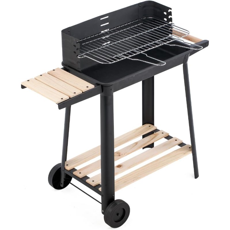 Healthy Choice Charcoal Grill BBQ on Trolley Stand