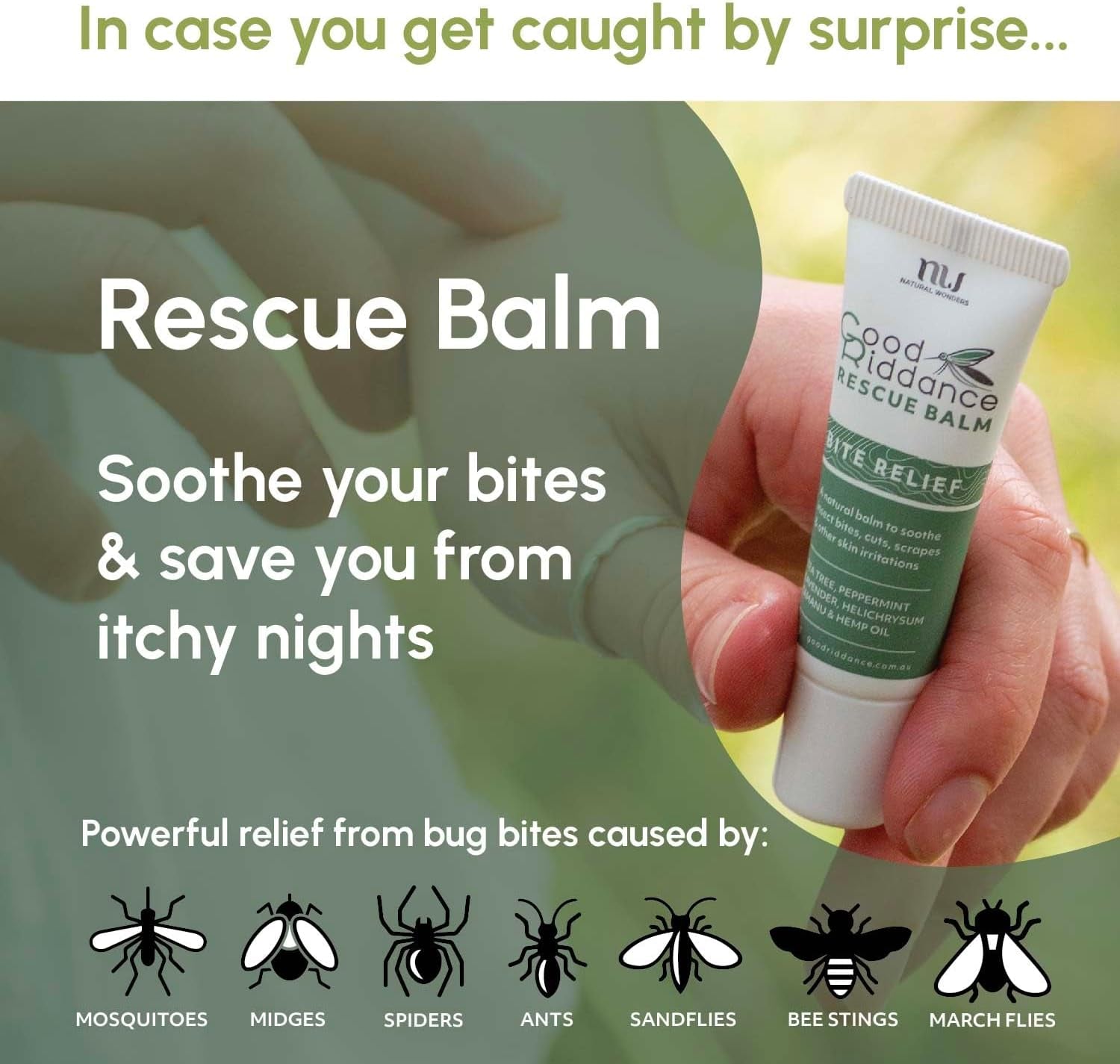 Good Riddance Tropical Insect Repellent 100Ml - Safe & Effective Natural Midge, Sandfly & Mosquito Repellent | Tropical Strength | Clinically Proven | DEET Free | Citronella & Australian Lemon Scented Tea Tree