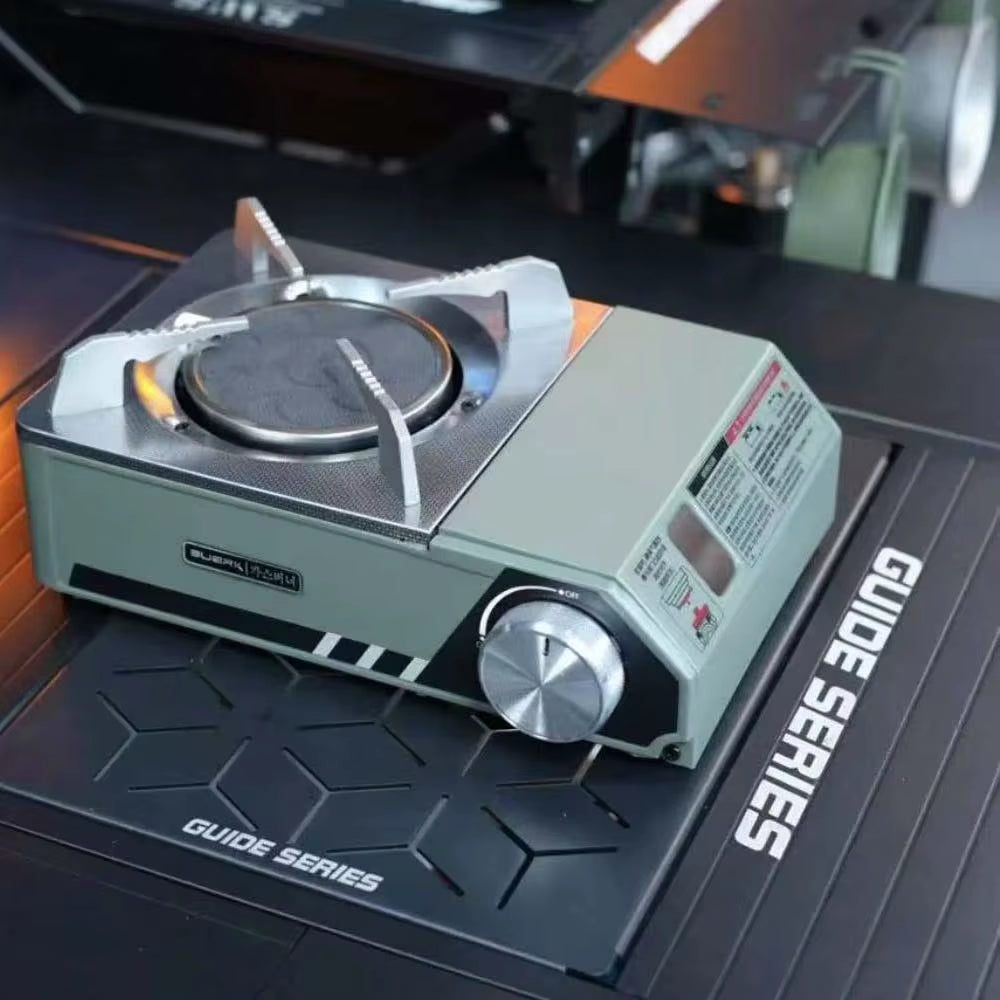 BUERK Camping Infrared Stove Outdoor Tactics Stove Portable Furnace Windproof Infrared Card Stove Burner Portable with Box