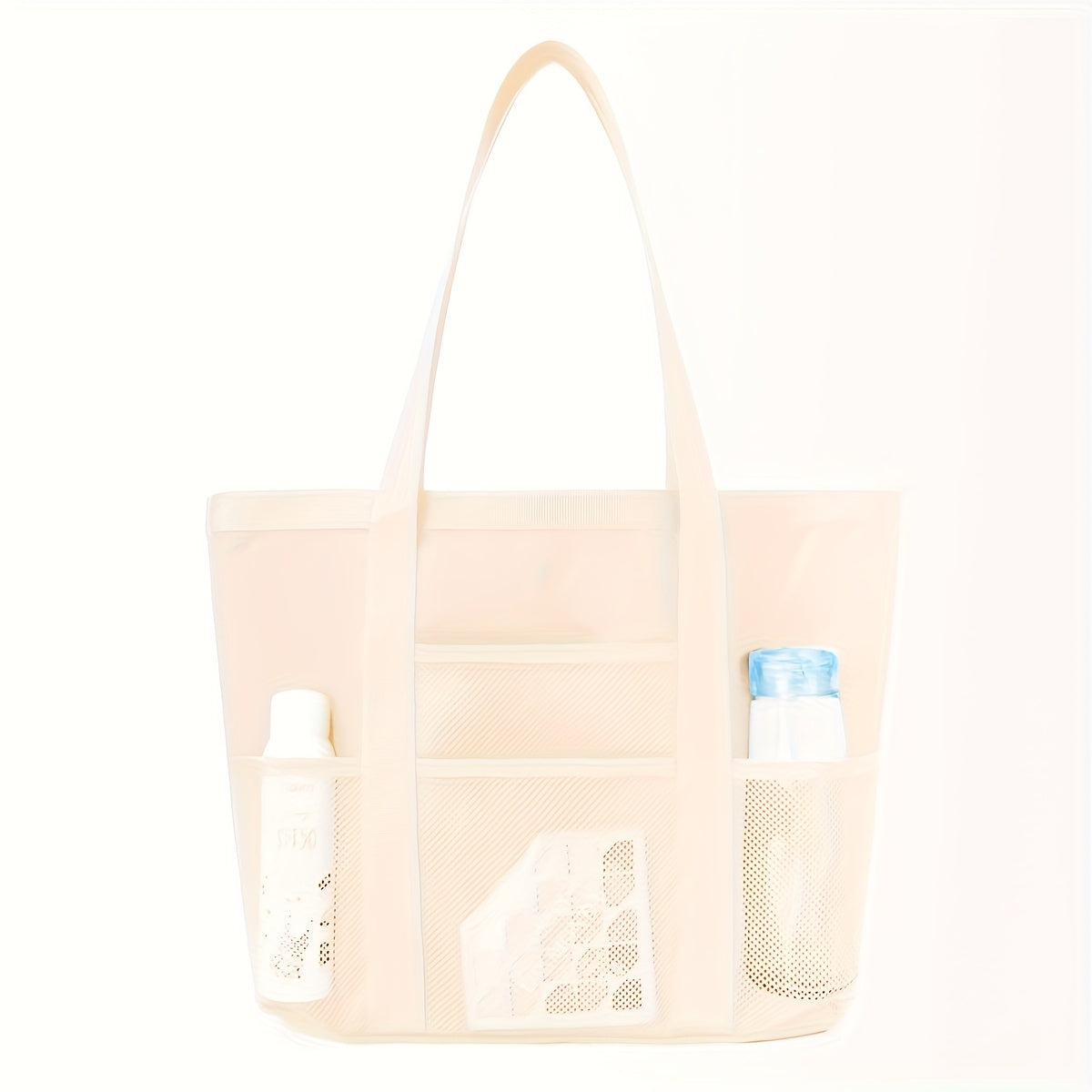 Large Beach Tote Bag - Foldable with Open Top & Side Compartments. Super Cute!!