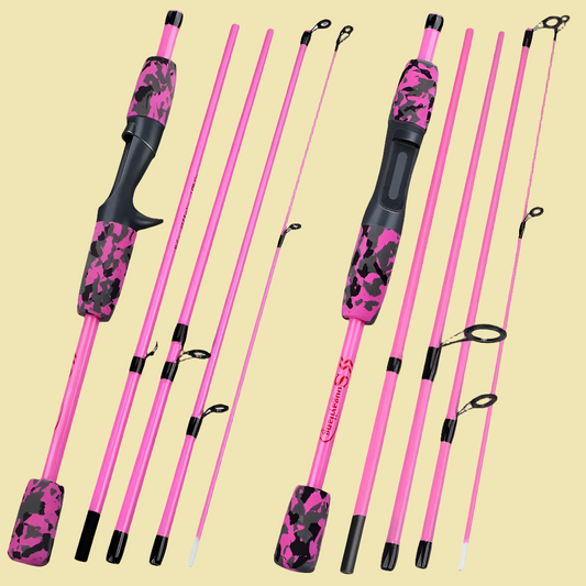 5 Section Spinning Fishing Rod, 1.8M Ultralight Weight Carbon Fiber