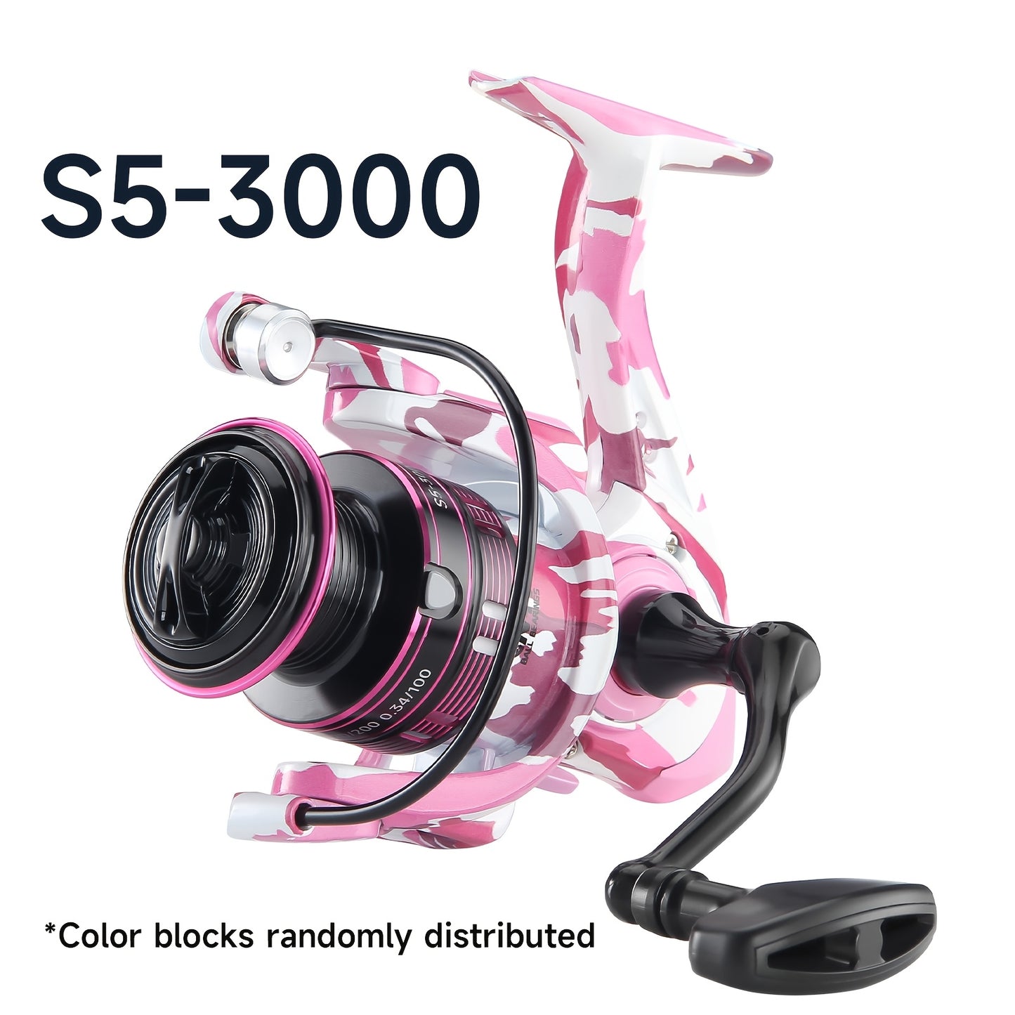 S5 Spinning Reel | Pink Aluminum Alloy, Ambidextrous - CAMO