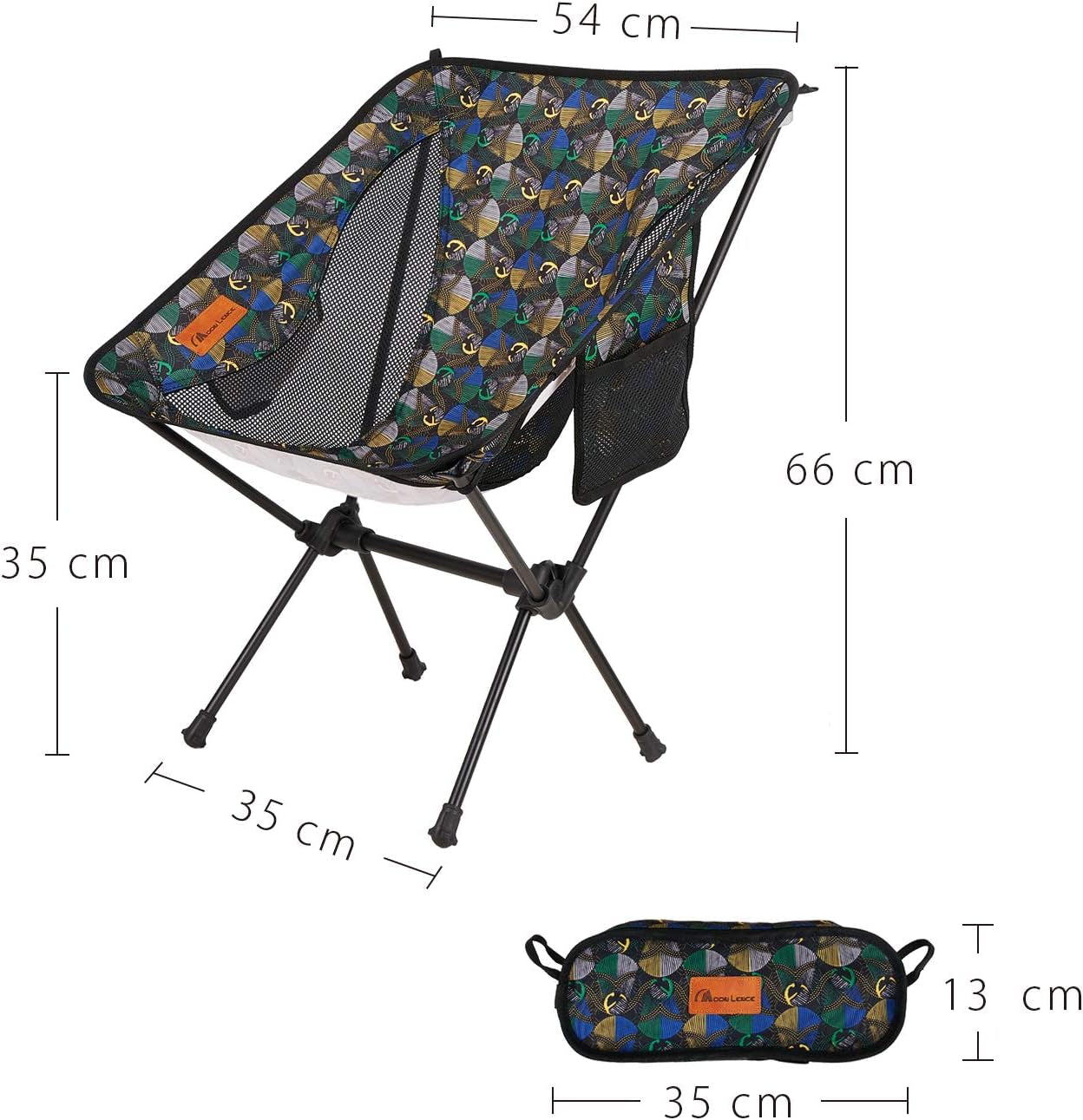 Outdoor Chair, Camping Chair, Compact, Foldable, Ultra Lightweight, Storage Bag, Hiking, Load Capacity 330.7 Lbs (150 Kg), Chair A