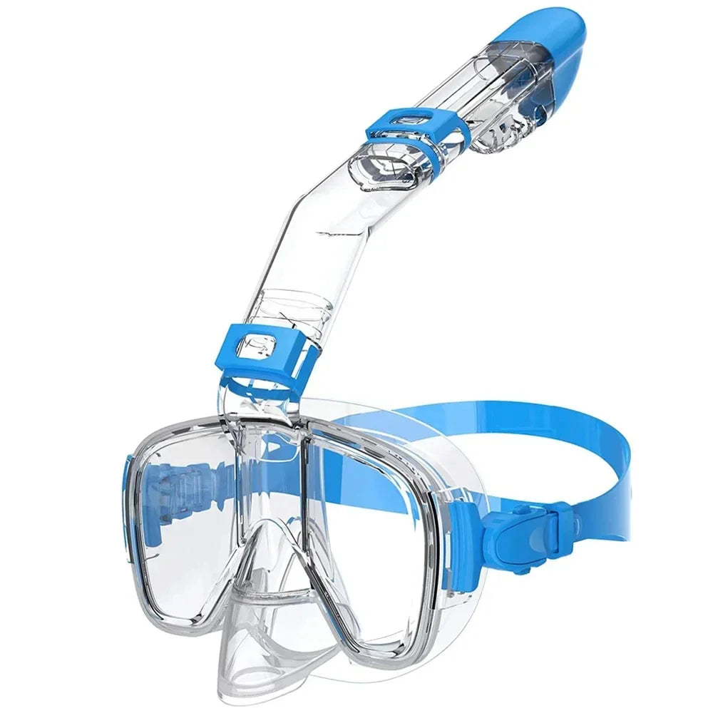 Underwater Snorkeling Half Face Face Children Swimming Mask Set Scuba Diving Respirator Masks anti Fog Safe Breathing for Adult
