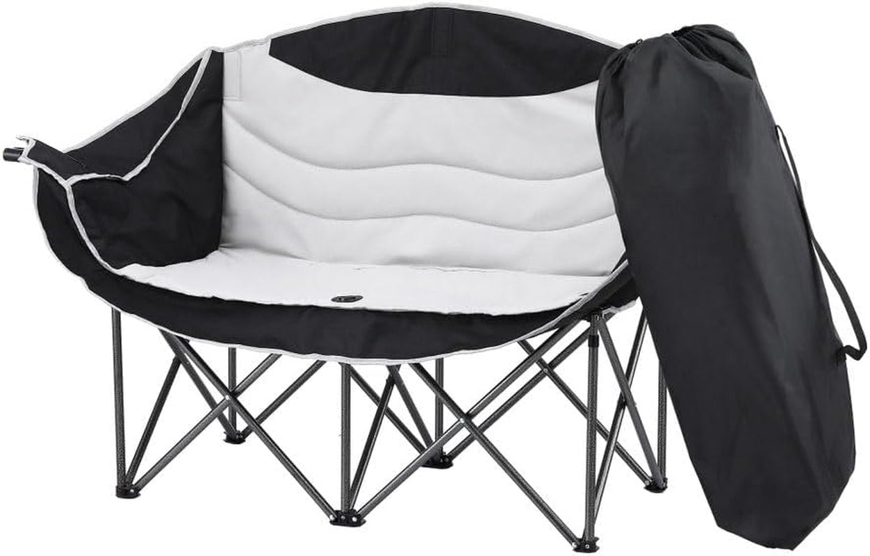 Camping Chair Double Folding Moon Chair Portable Seat 240KG