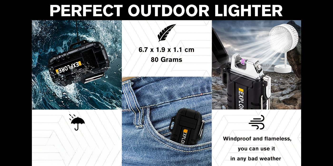 Arc Electric Plasma Lighters- USB Rechargeable & Flameless Windproof !!!