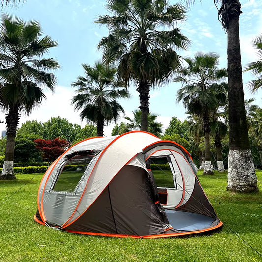A Pop-Up Tent, Camping Waterproof Tent, Garden Tent, 5-8 Person Tent, Outdoor Tent, Suitable for Camping and Hiking Trips