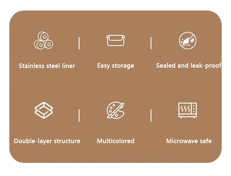304 Stainless Steel Storage Containers with Clip-On Lids