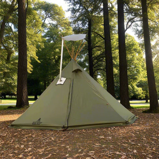 MCETO Tx400Ultra Stove Tent,Height Adjustable Tipi Hot Tent Winter Camping Hunting Trip Equipment