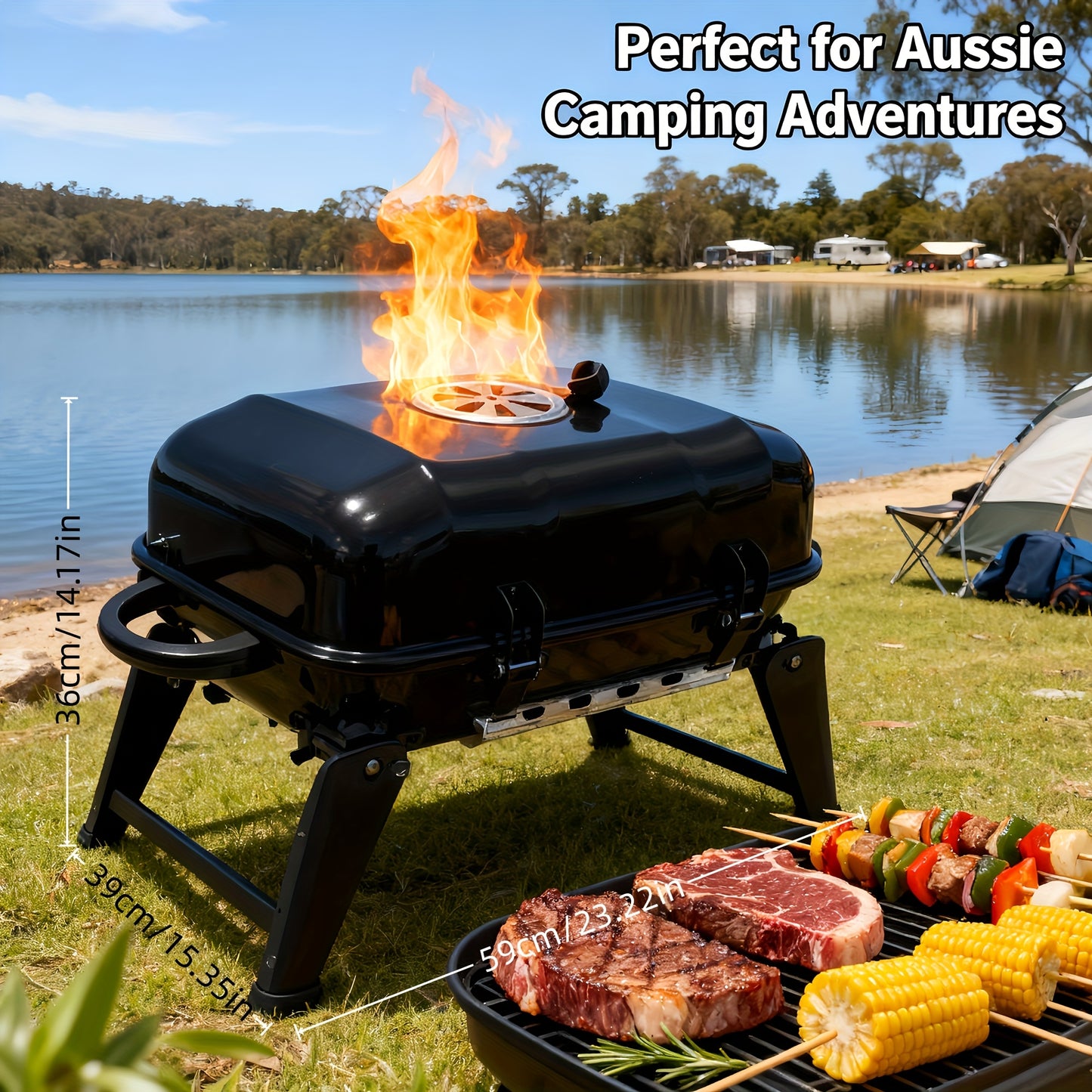 Compact Portable Charcoal BBQ Grill