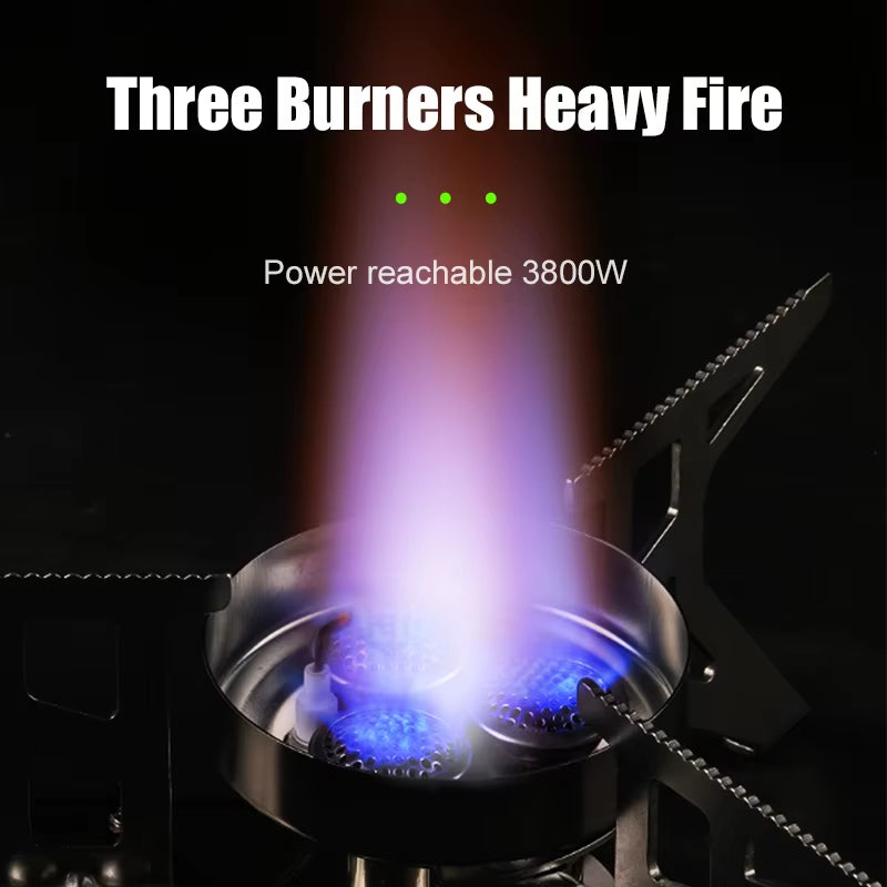 -97 Camping Gas Stove 3800W Folding Cassette Stove Portable Butane Gas Stove Outdoor Picnic Cooking Grill Hiking Gas Burner