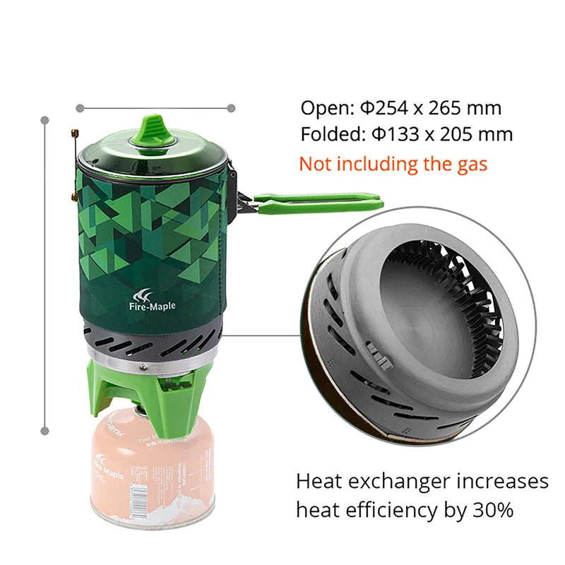 Fire Maple X2 Outdoor Gas Stove Burner Tourist Portable Cooking System with Heat Exchanger Pot FMS-X2 Camping Hiking Gas Cooker