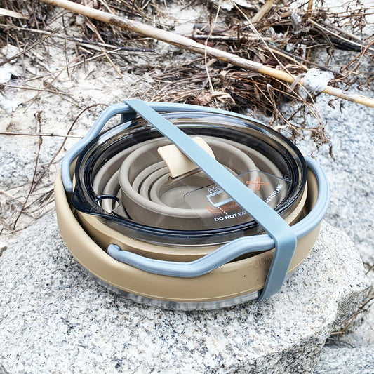 3pcs Modern Silicone Polymer Collapsible Water Kettle Set - foldable