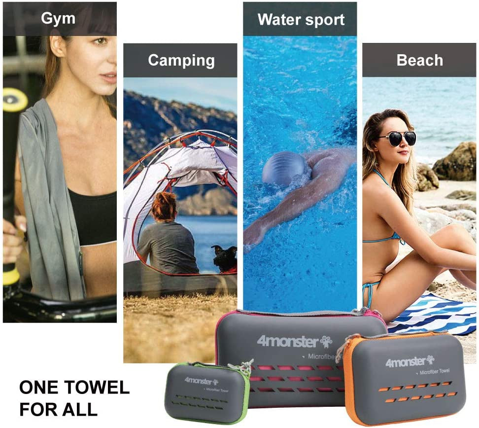 Camping Towels Super Absorbent, Fast Drying Microfiber Travel Towel, Quick Dry Ultra Soft Compact Gym Towel for Swimming Beach Hiking Yoga Travel Sports Backpack (47.00" X 23.60", Blue)