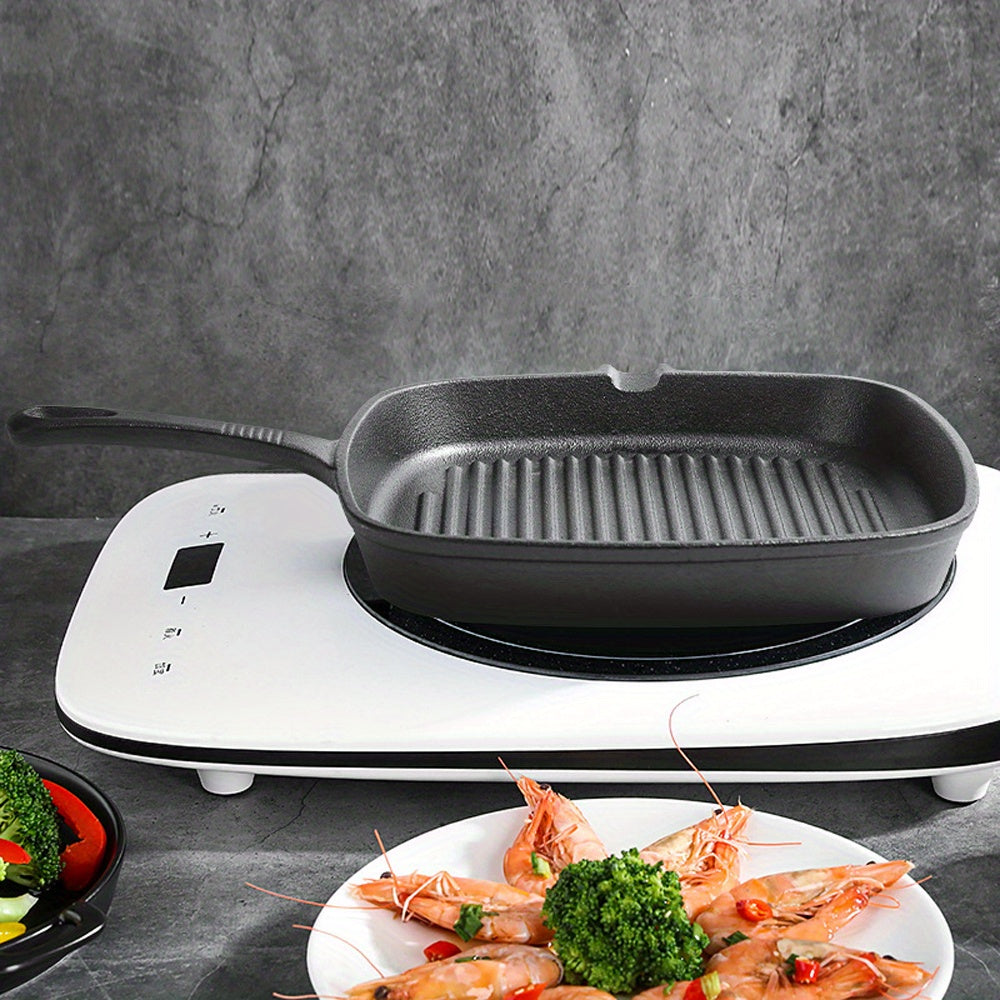 4pcs Kitchen Saute Fry Pan - Pre-Seasoned Cast Iron Skillet Set