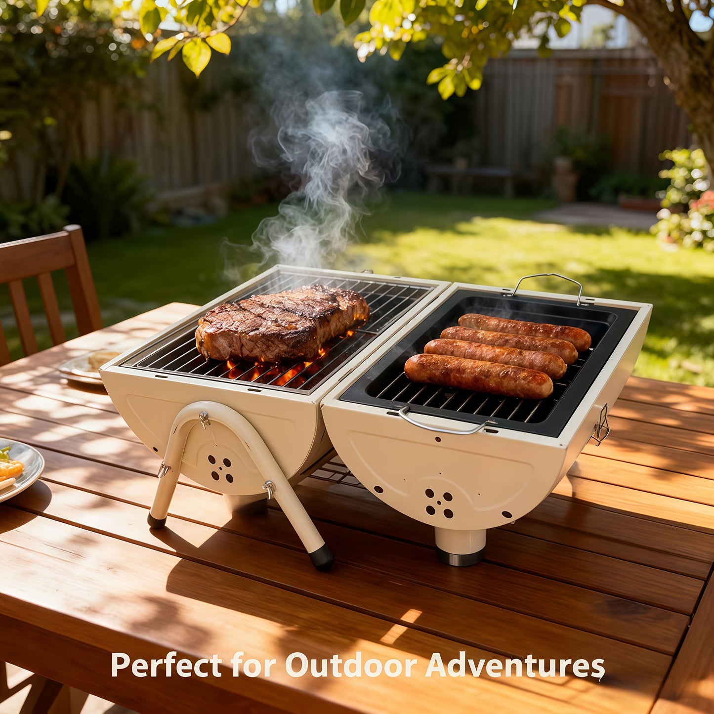 Portable Charcoal Grill | Easy to Carry for Camping, BBQ, Picnics