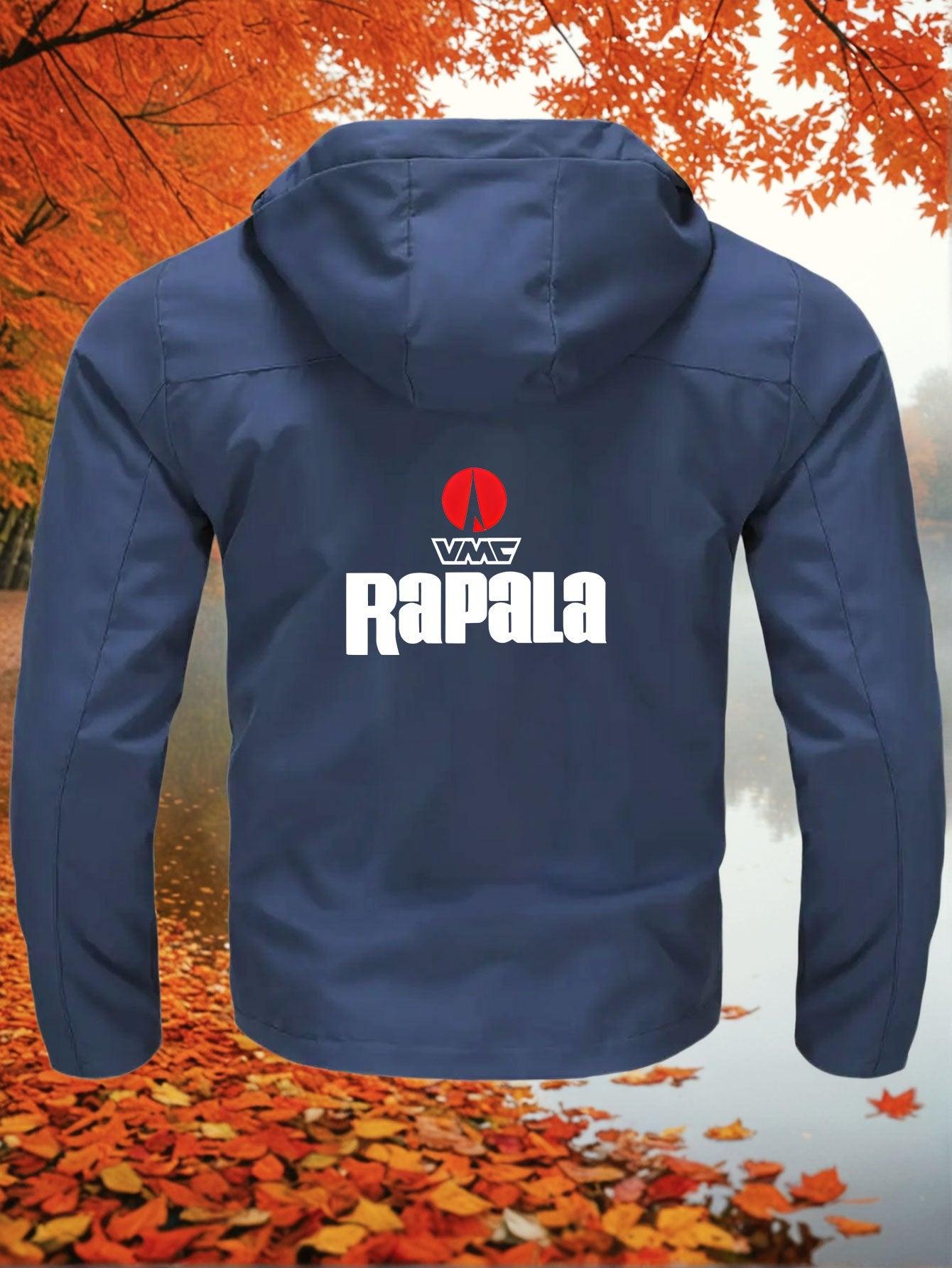 Men'S Rapala & VMC Logo All-Season Full-Zip Hooded Fishing Jacket