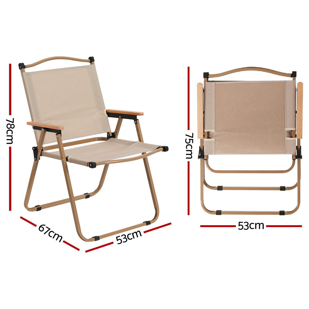 Steel Outdoor Folding Chair with 900D Oxford Fabric & Sturdy Alloy Frame - Lightweight!