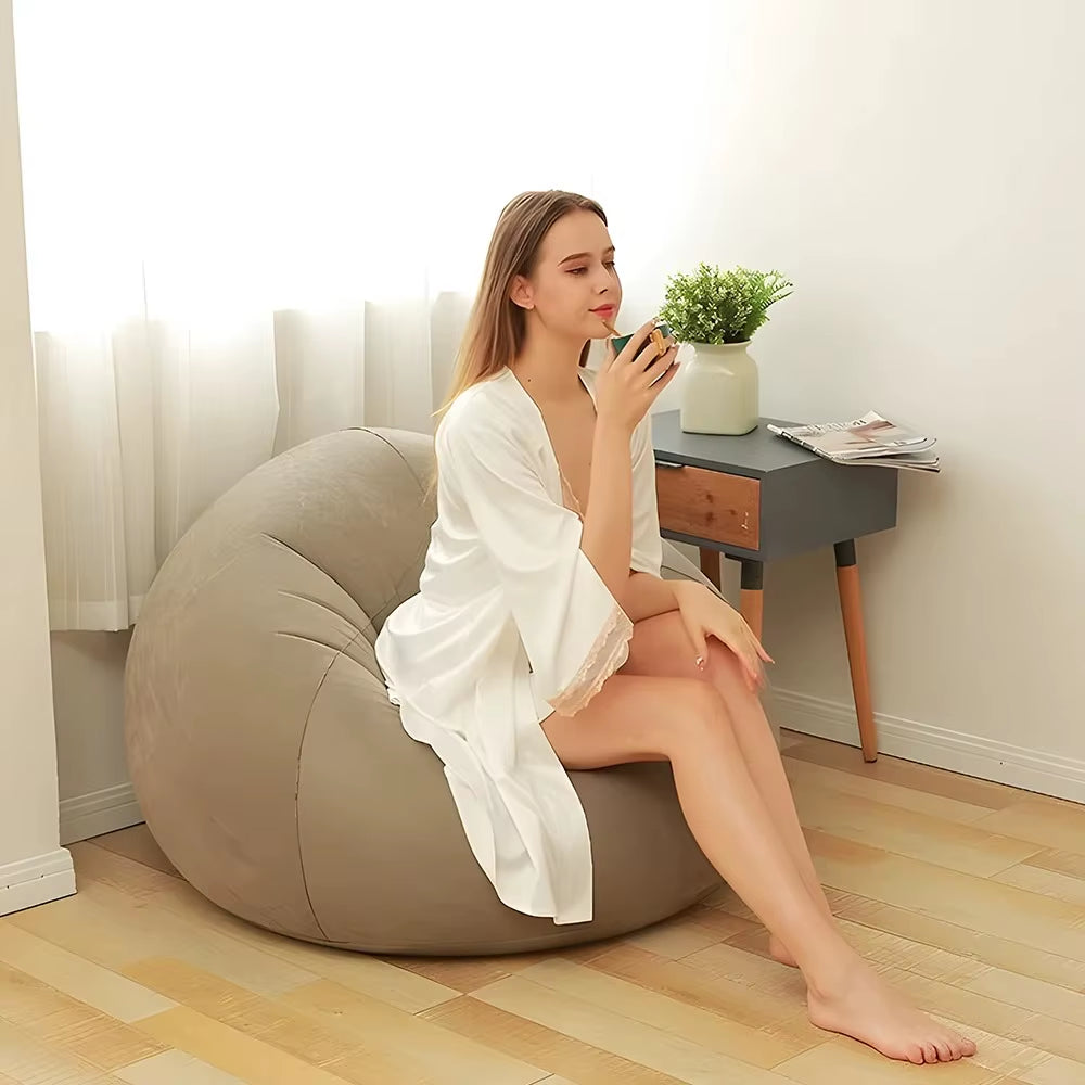 Lazy Inflatable Sofa Chairs Indoor Bedroom Lounge Bean Bag Chair Inflatable Sofa Portable Folding for Outdoor Camping Chair Sofa