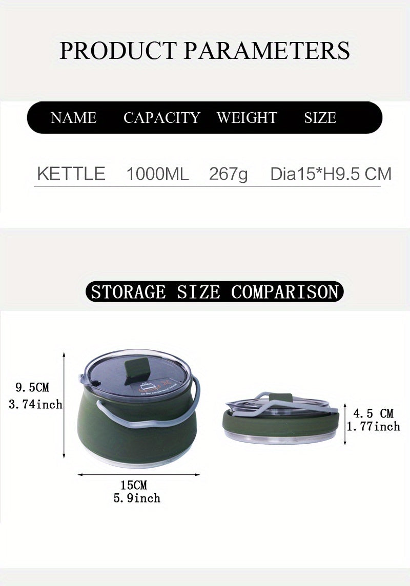 Silicone Folding Kettle | Lightweight & SUPER Portable