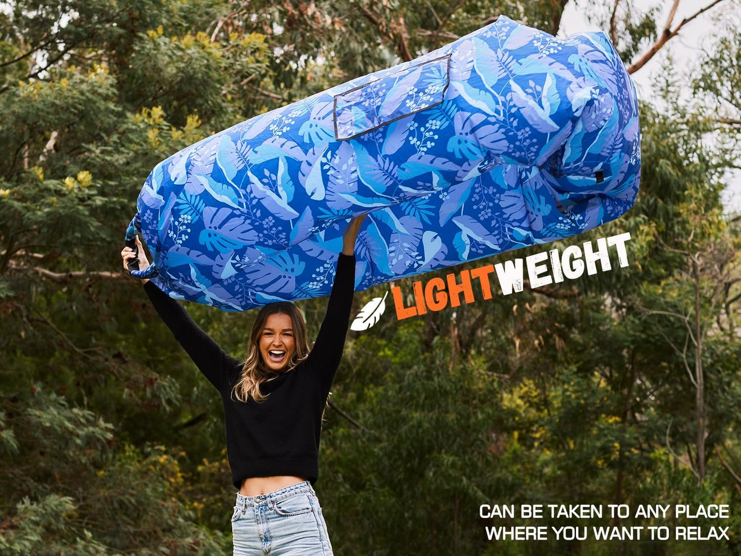 Inflatable Sun Lounger, Air Sofa, Hammock, Portable, Waterproof and Leak-Proof, Ideal for Backyard, Beach, Travel, Camping, Picnics and Music Festivals