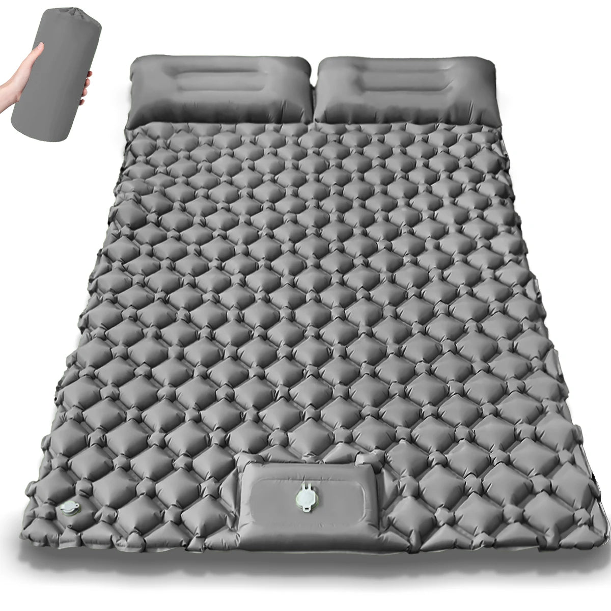 Outdoor Camping Double Inflatable Mattress Extra Wide Sleeping Pad Ultralight Folding Bed Sleeping Mat Car Travel Mat