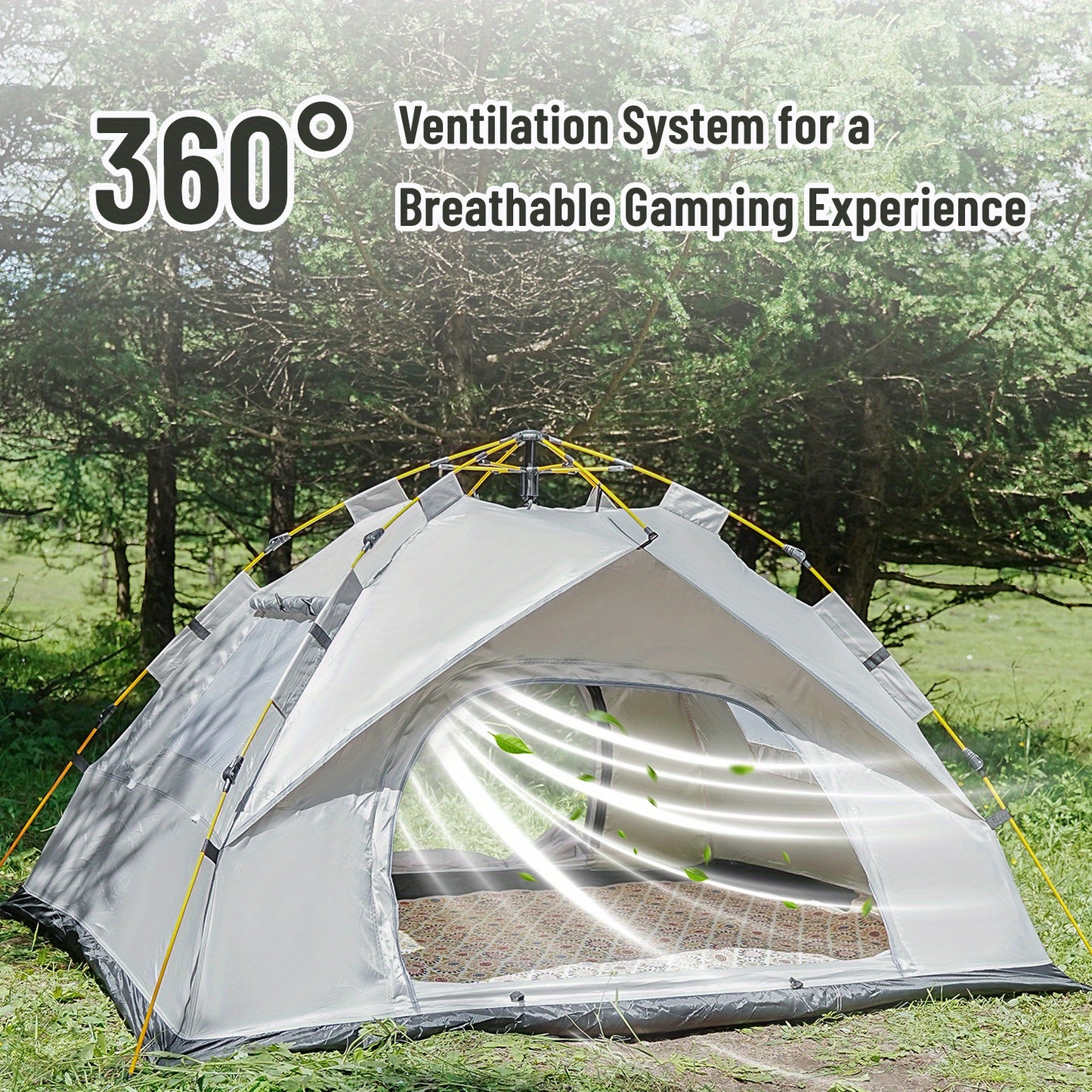 2 Person Automatic Tent | Windproof Lightweight