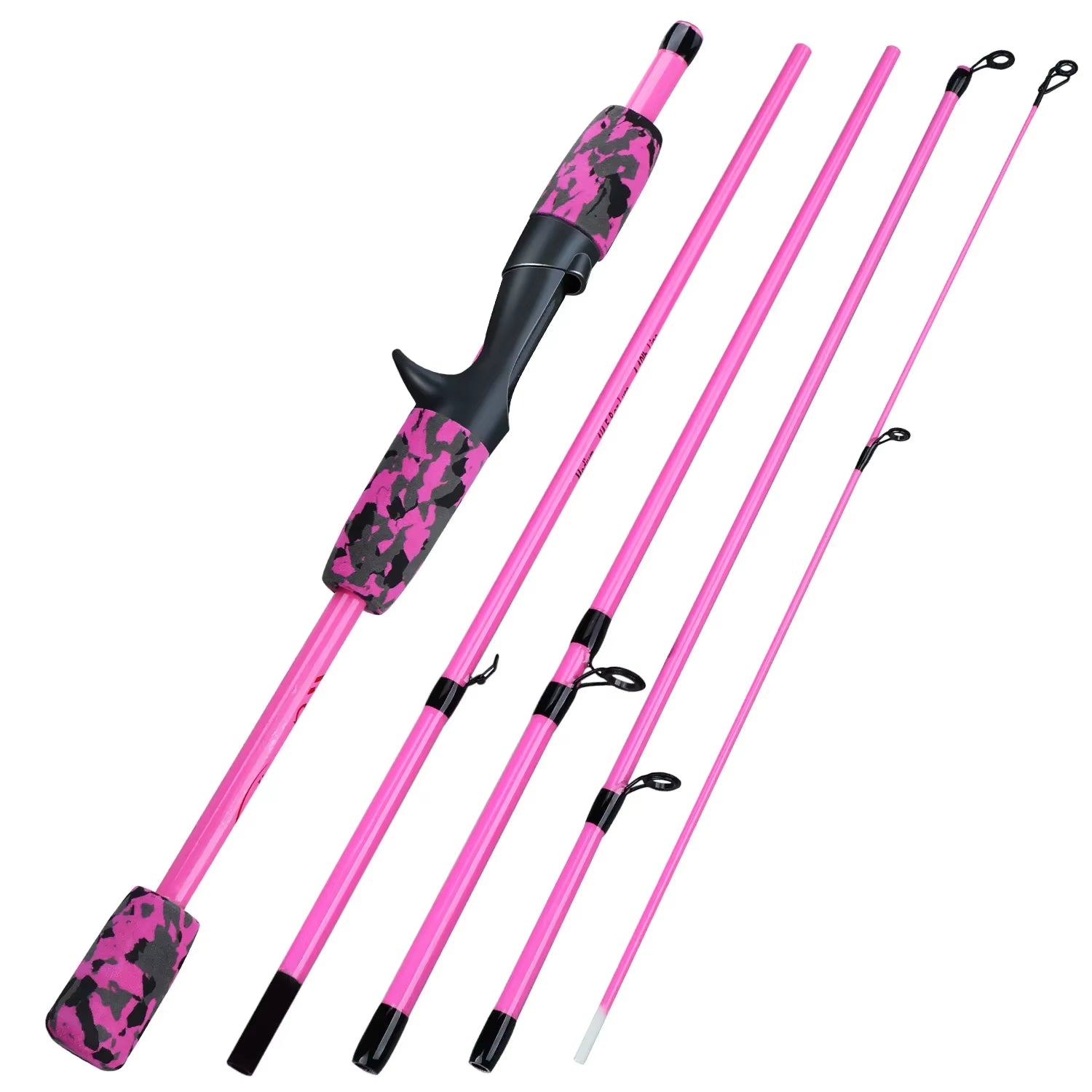 5 Section Spinning Casting Fishing Rod 1.8M Ultralight Weight Carbon Fiber Poles for Travel Freshwater Fishing Pesca