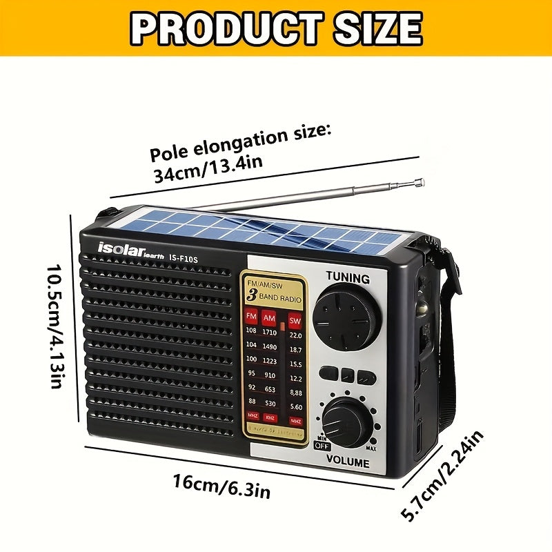 Portable Solar Radio | Digital Speaker MP3 Player | | Flashlight, Emergency Radio