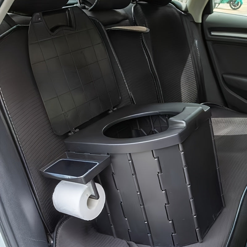 Portable Folding Outdoor Toilet with Cover - Heavy-Duty Compact