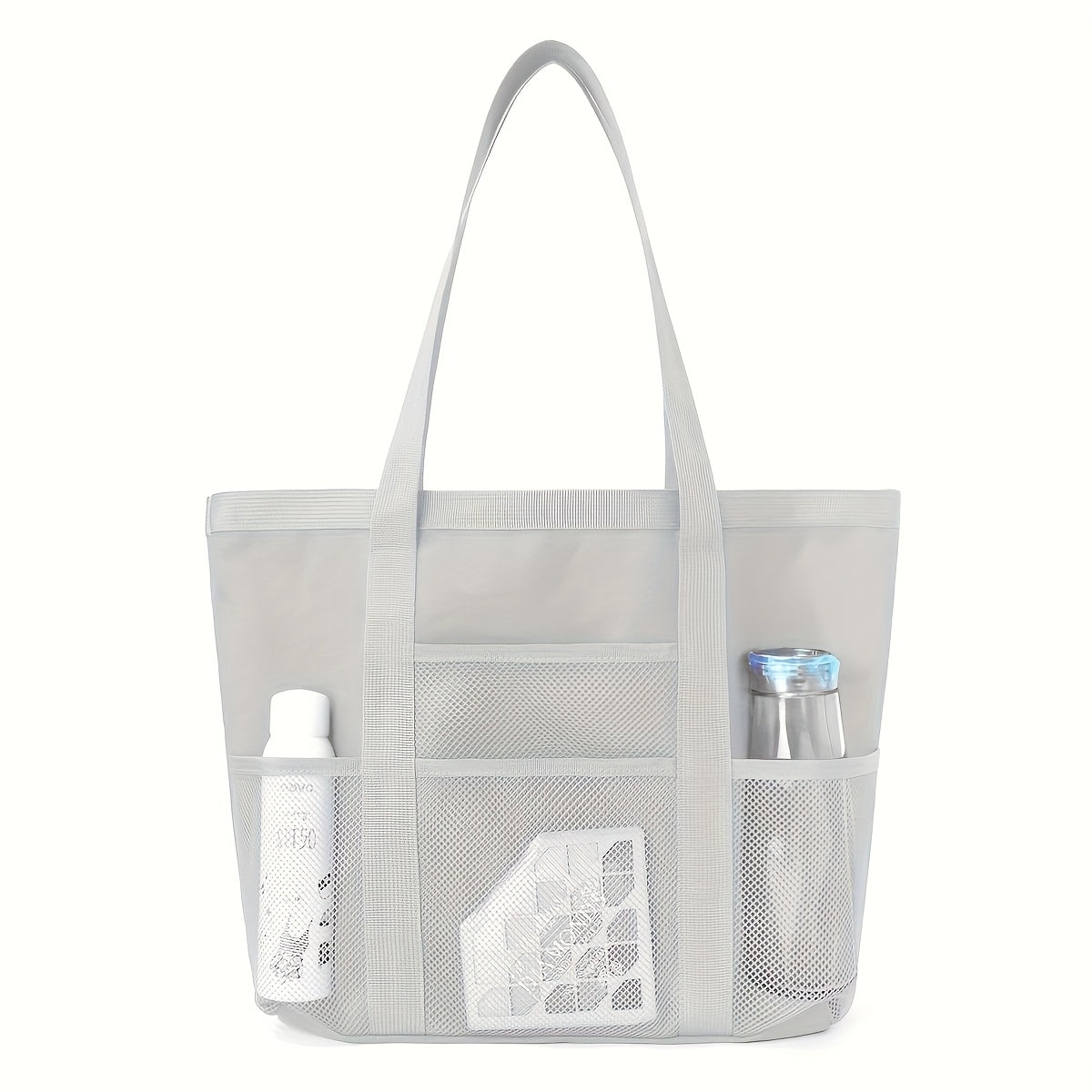 Large Beach Tote Bag - Foldable with Open Top & Side Compartments. Super Cute!!