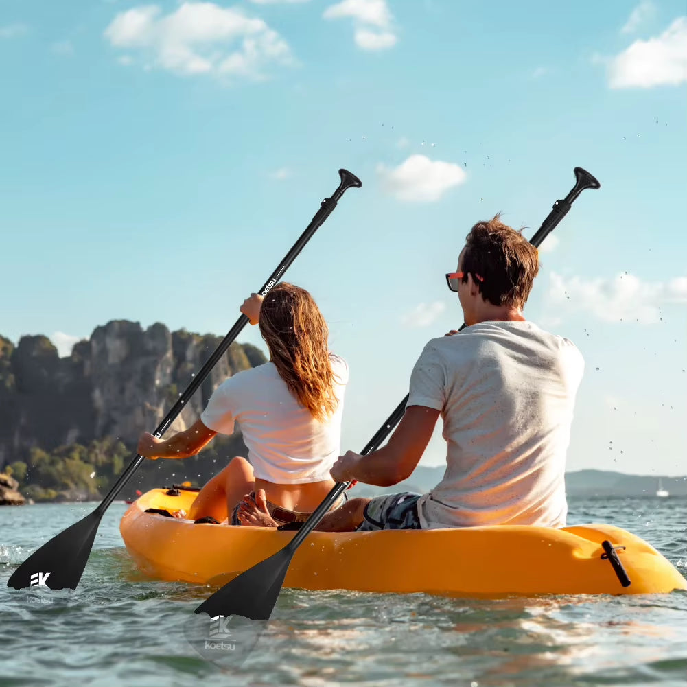 3-Piece Detachable SUP Paddle Adjustable Length Stand up Paddleboard Paddles Aluminum Alloy One Way Paddle for Canoe Kayaking