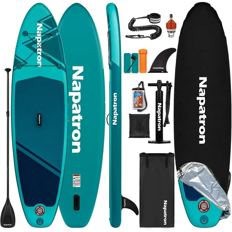 Family Inflatable SUP Paddleboard. Stable Wide Design 158.76KG Capacity
